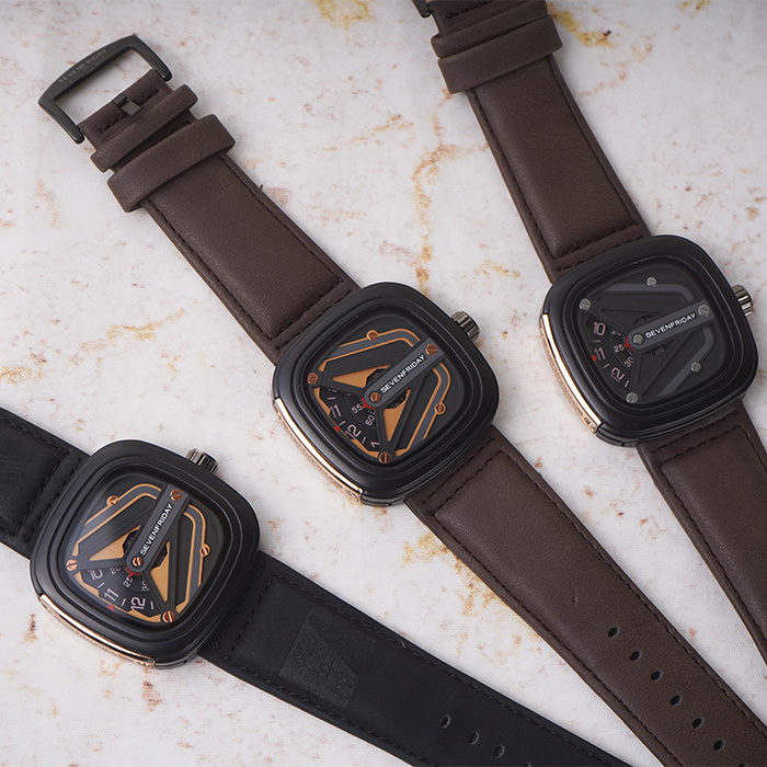 ساعت sevenfriday قهوه ای طلایی مدل Etro
