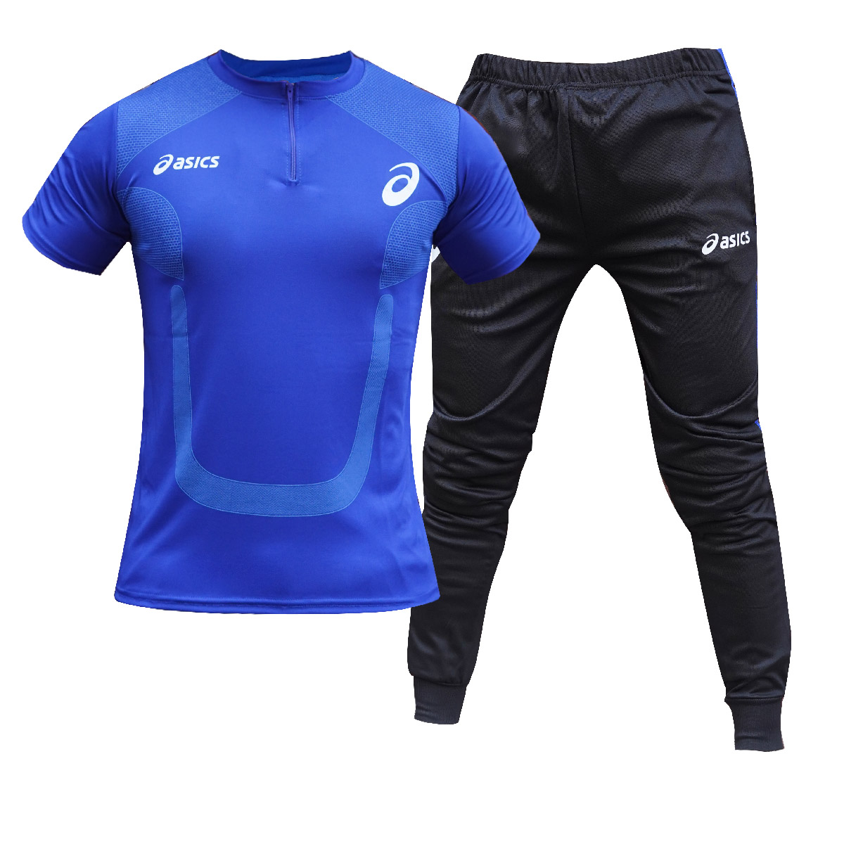 ست تیشرت شلوار مردانه آبی مدل ASICS