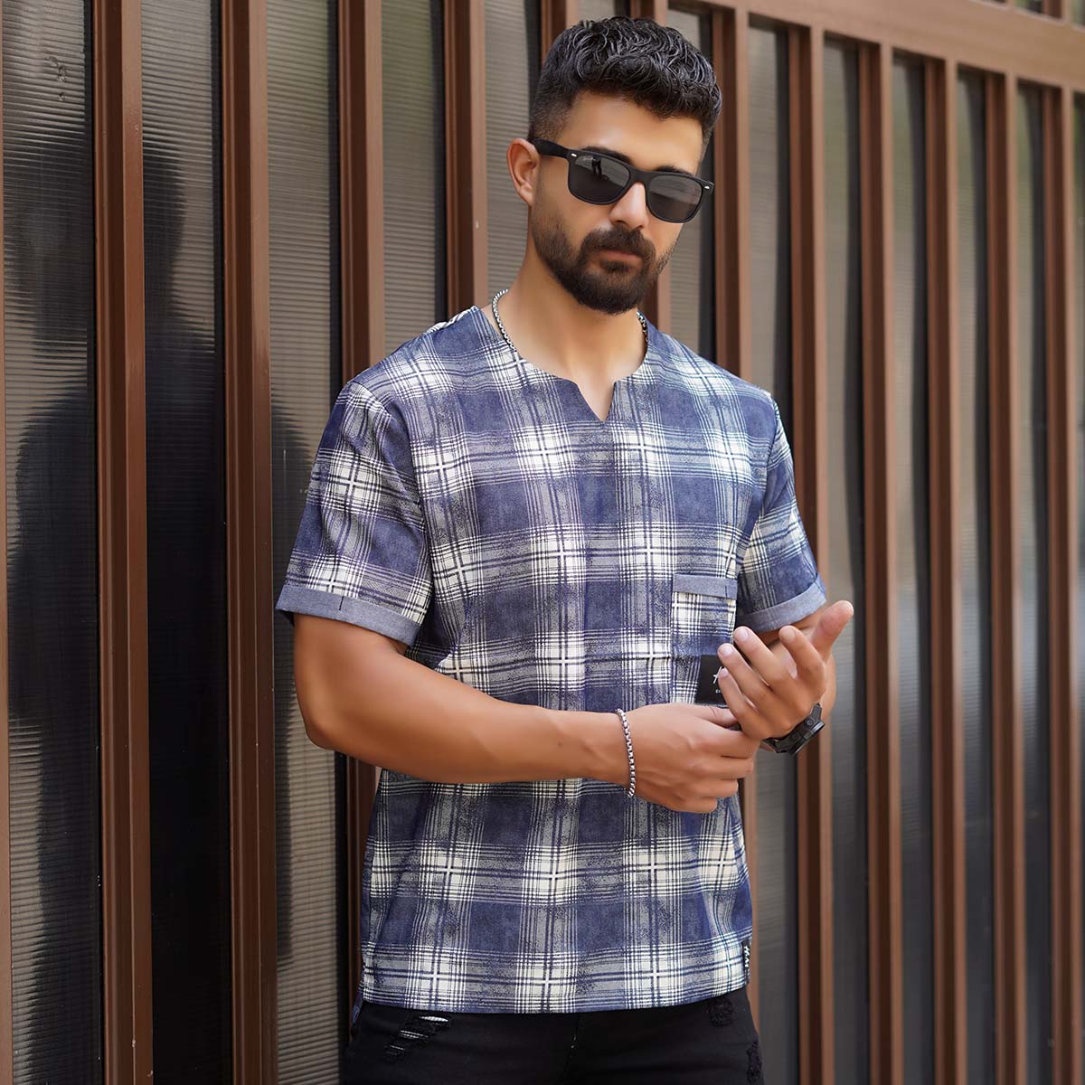 تیشرت مردانه طوسی مدل Artian