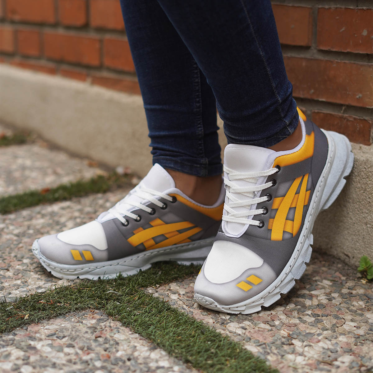 کفش ورزشی مردانه زرد مدل Fabric