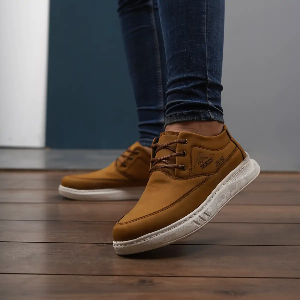 کفش مردانه خردلی مدل Tahsin