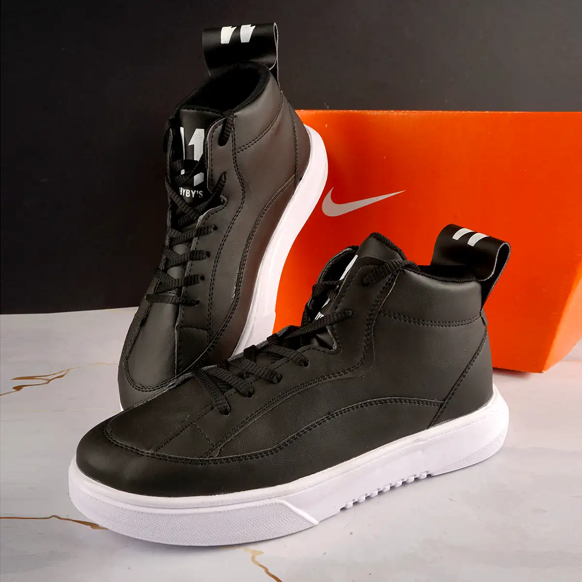 کفش ساقدار مردانه مشکی مدل 11qp