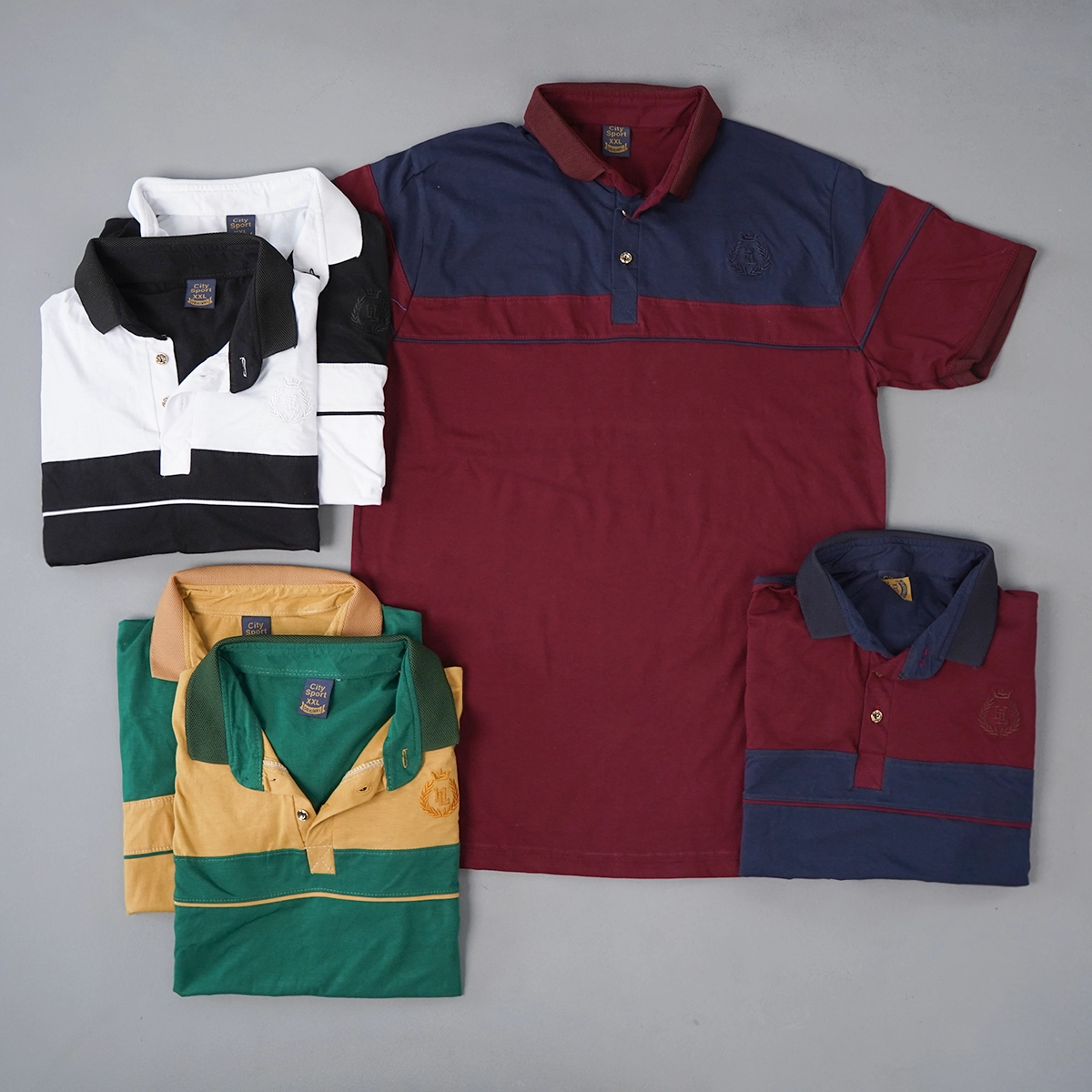 تیشرت مردانه یقه فرنچ سرمه ای مدل Bahman