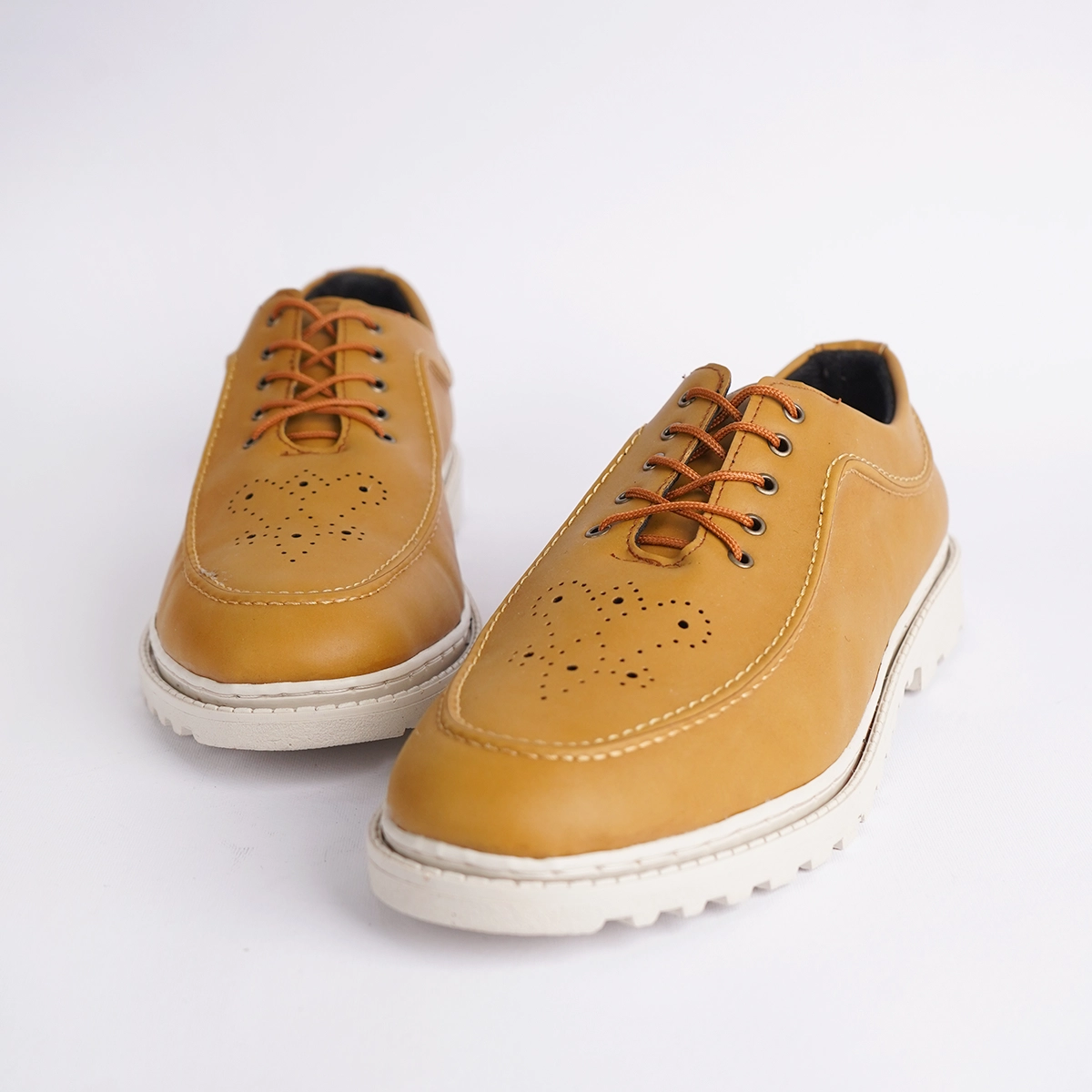 کفش تخت خردلی مردانه مدل simido