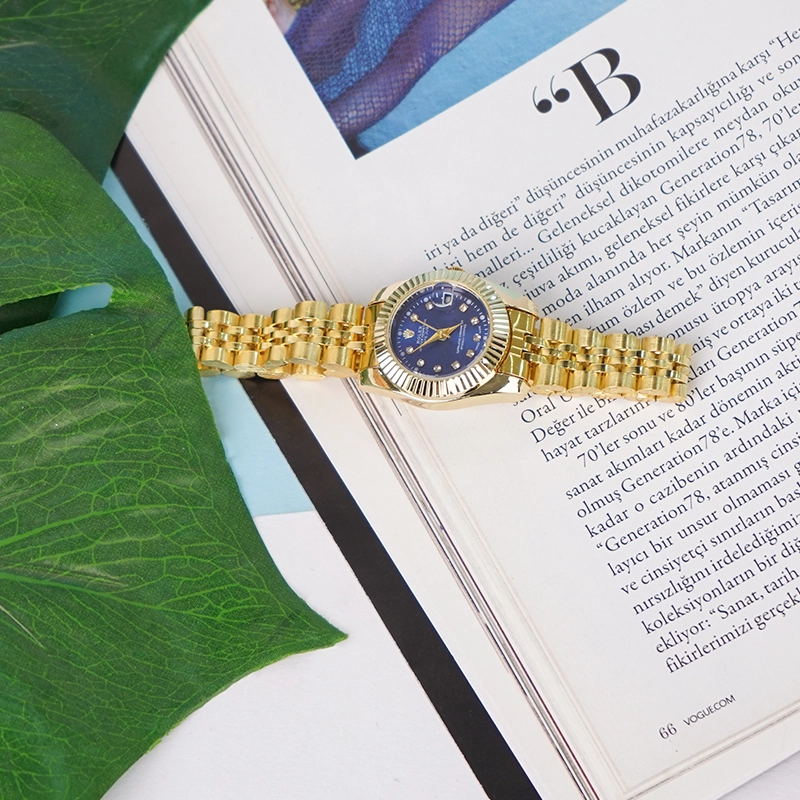 ساعت Rolex زنانه صفحه آبی مدل R12