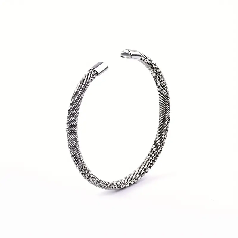 دستبند مشبک استیل ساده مدل C