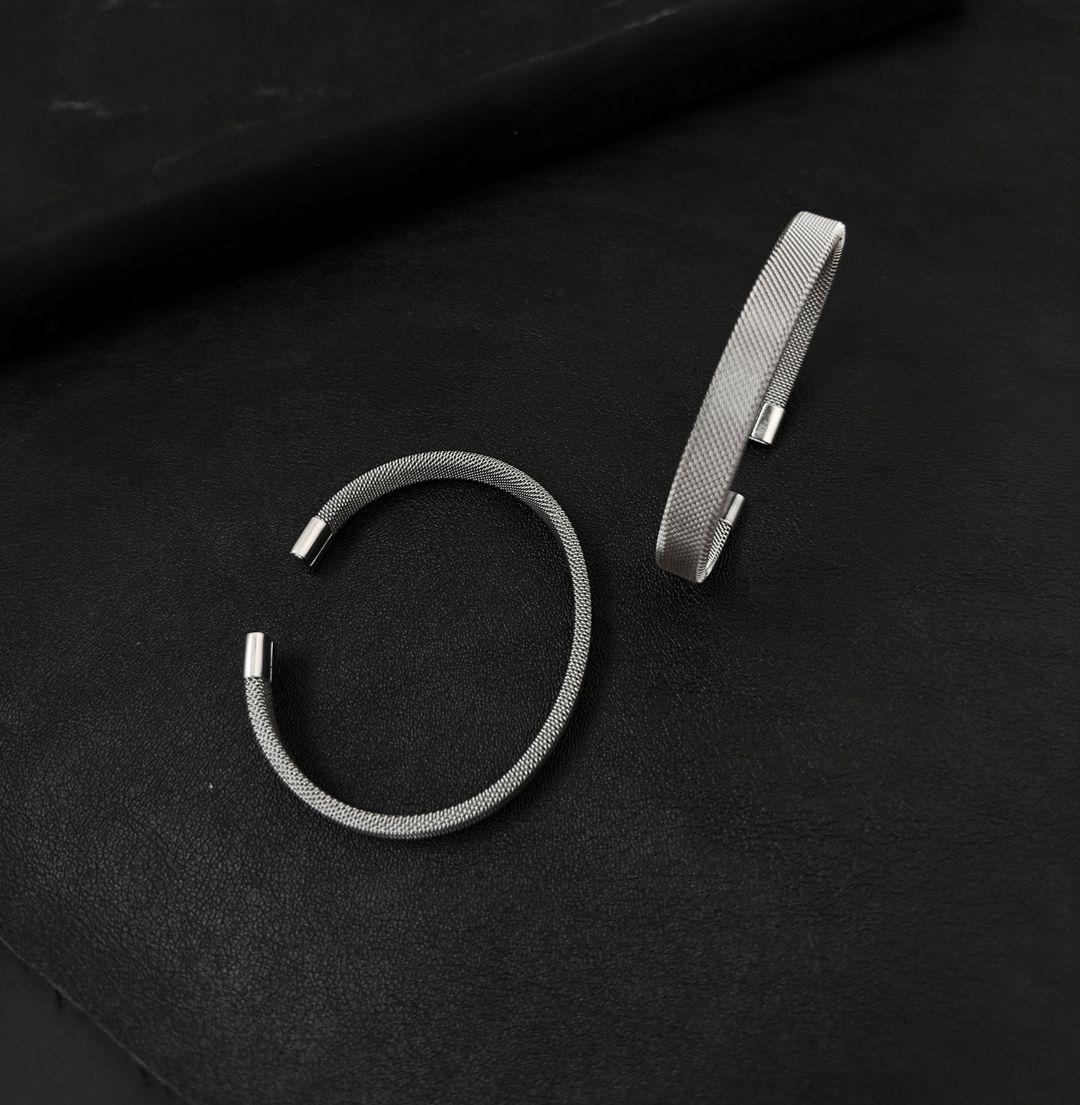 دستبند مشبک استیل ساده مدل C