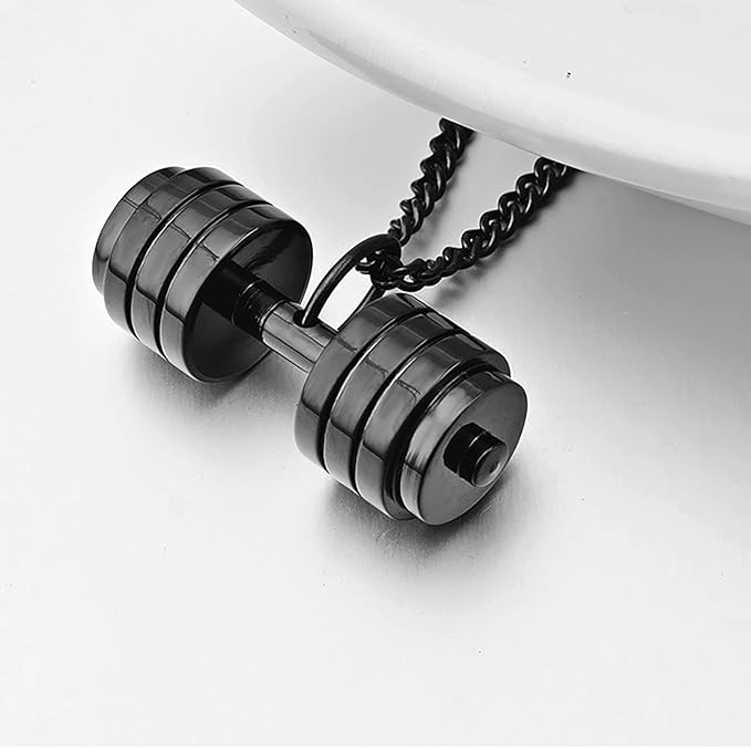 گردنبند مدل دمبل ( مشکی)