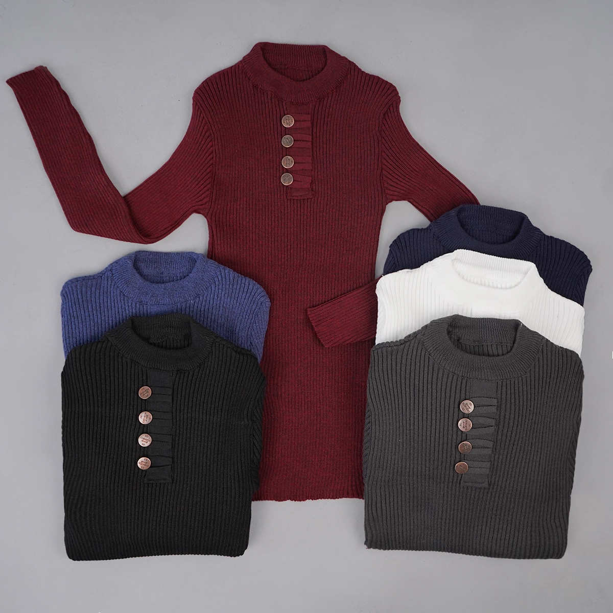 بافت مردانه آبی مدل دکمه ای