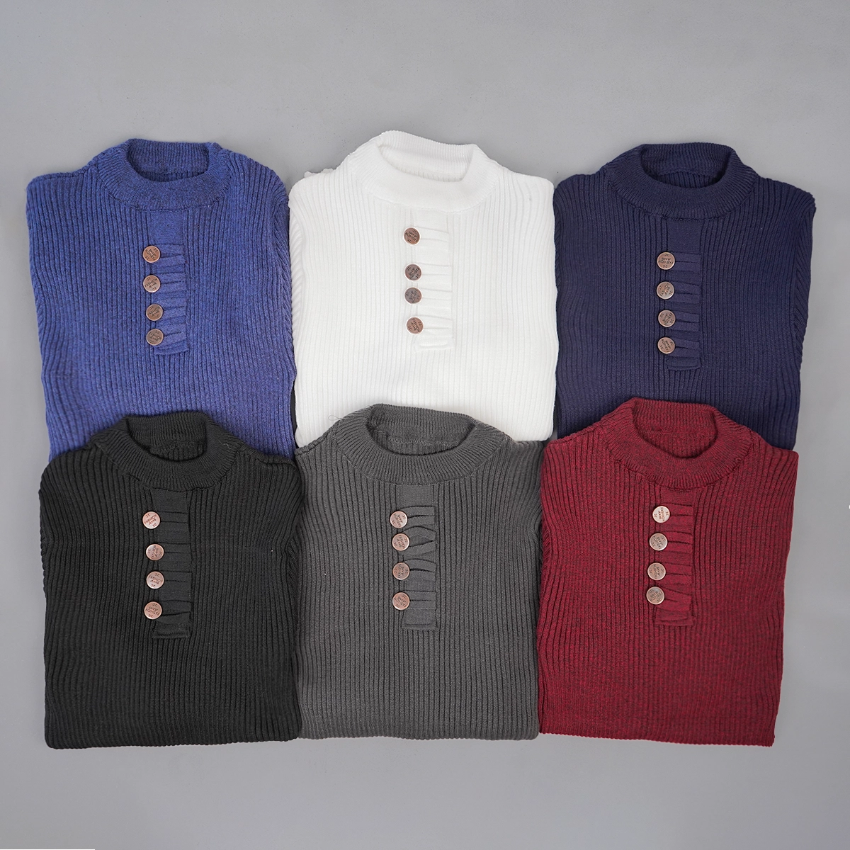 بافت مردانه سرمه ای مدل دکمه ای