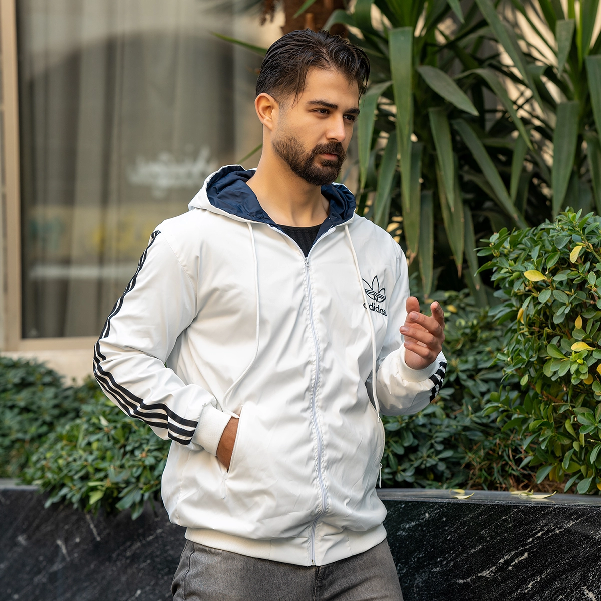 کاپشن بادی مردانه سفید مدل P300