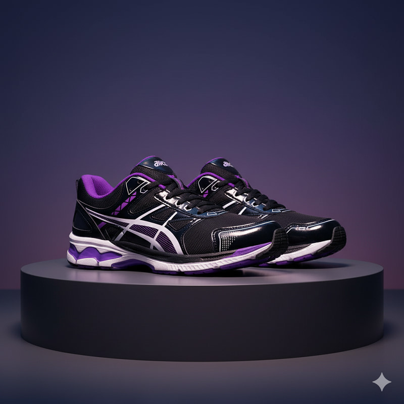 کفش ورزشی مردانه مشکی بنفش مدلRadman