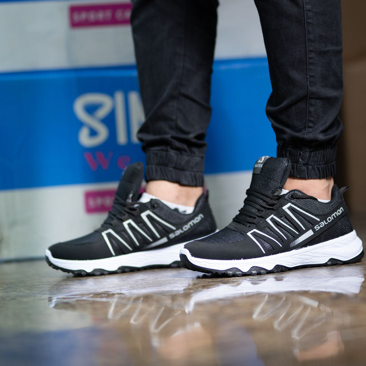 کفش ورزشی مردانه مشکی سفید Salomon مدل BAHRAM