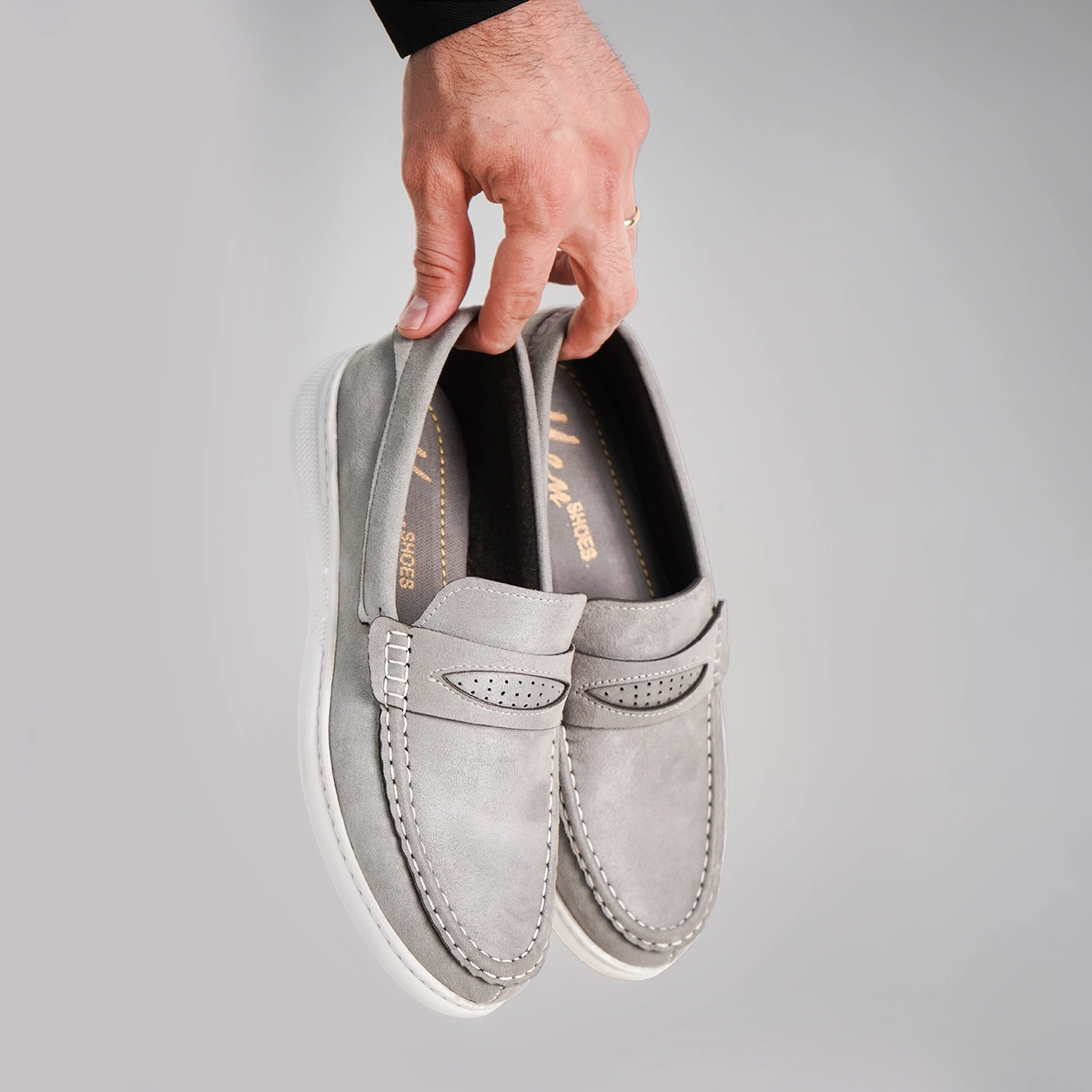 کفش کالج طوسی روشن مردانه مدل Aril