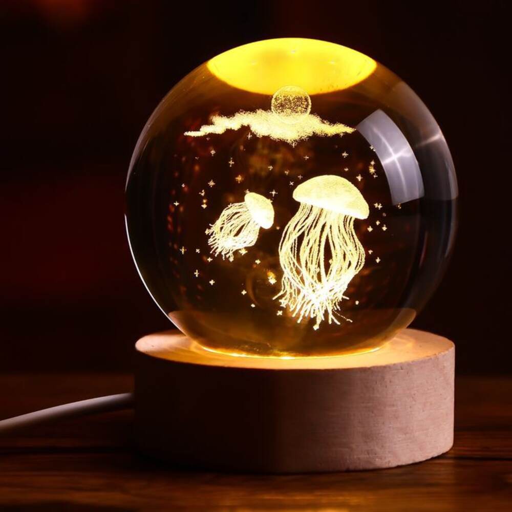 گوی چراغ خواب کریستالی 3D