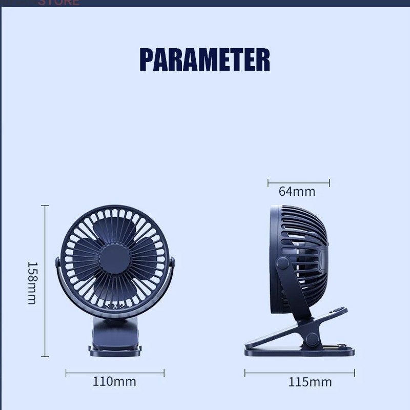 مینی پنکه رومیزی گیره دار