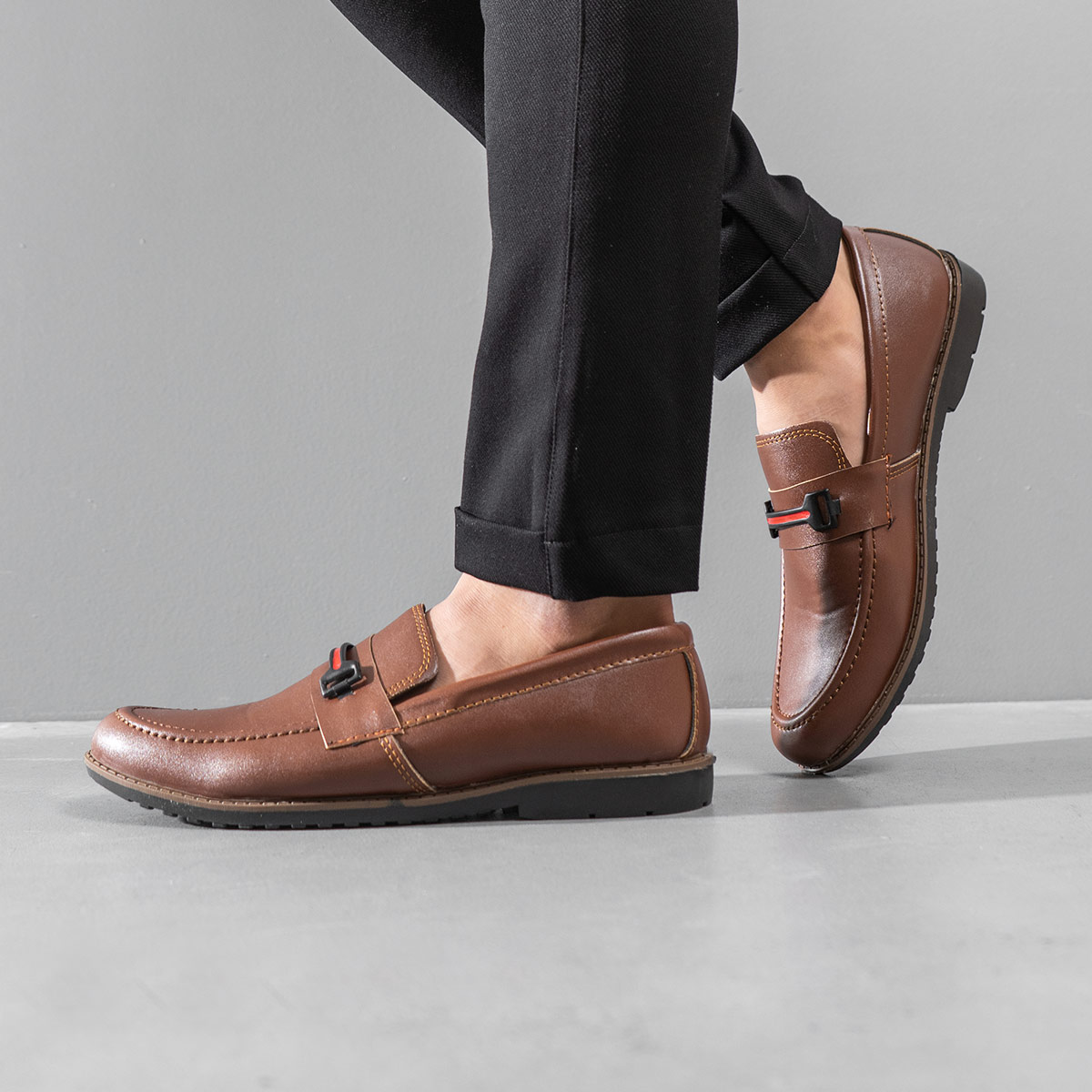 کفش کالج مردانه قهوه ای مدل Rasa