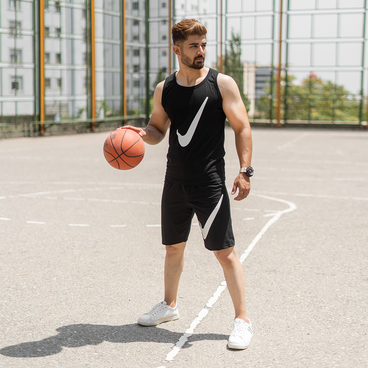 ست رکابی شلوارک Nike مردانه مدلMany