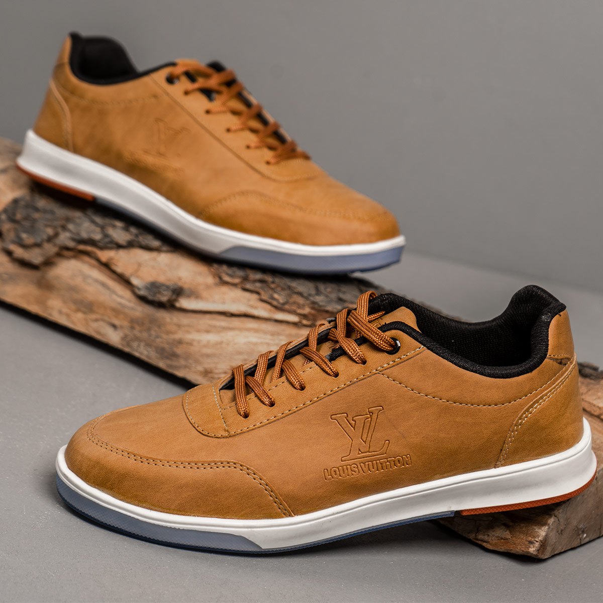 کفش مردانه LV خردلی مدل Norman