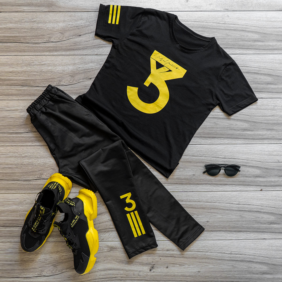 ست تیشرت شلوار Y٣ مردانه مدل Yonak