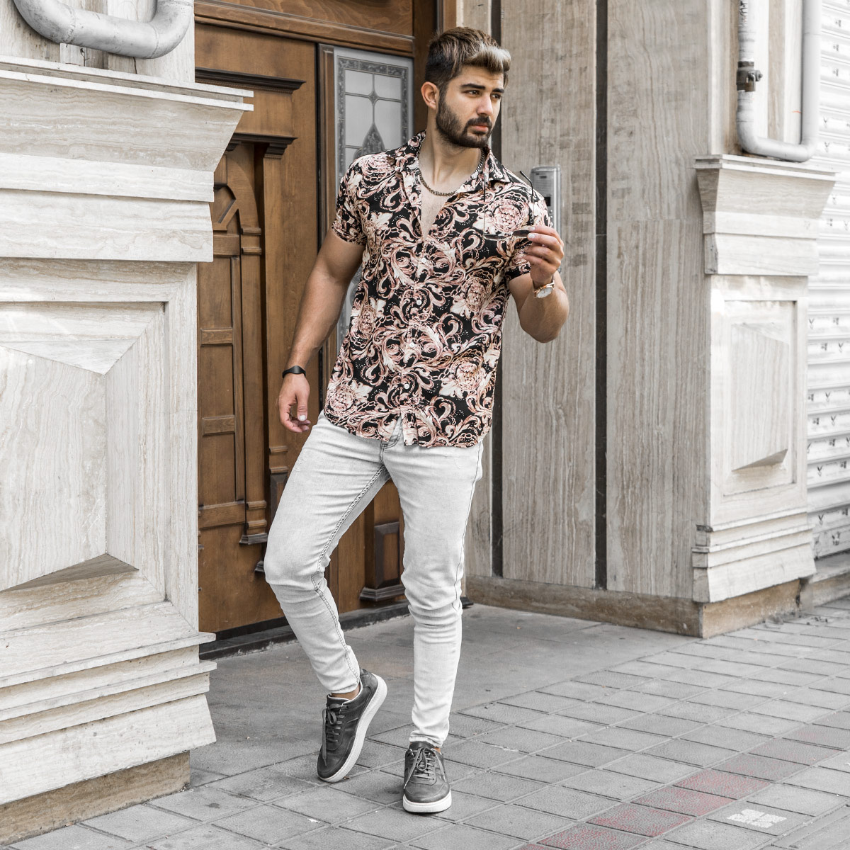 پیراهن هاوایی مردانه مدل Satiyar