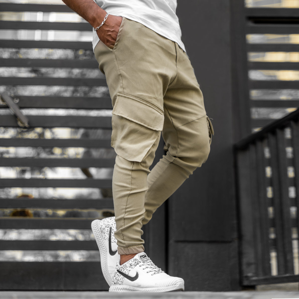 شلوار اسلش کرم مردانه مدل Potin