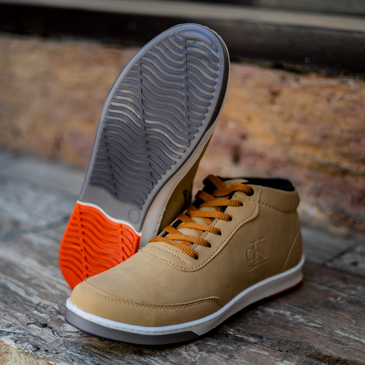 نیم بوت مردانه CK کرم مدل Sevil