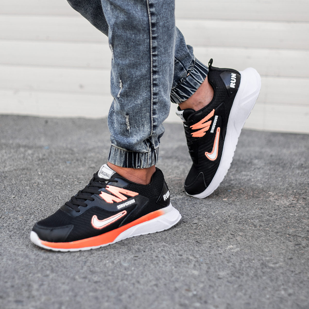 کفش ورزشی Nike Structure مردانه مشکی نارنجی مدلZomit