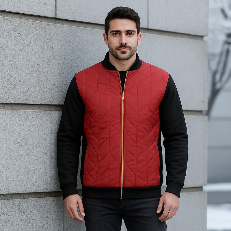 کاپشن مردانه قرمز مدل Homan