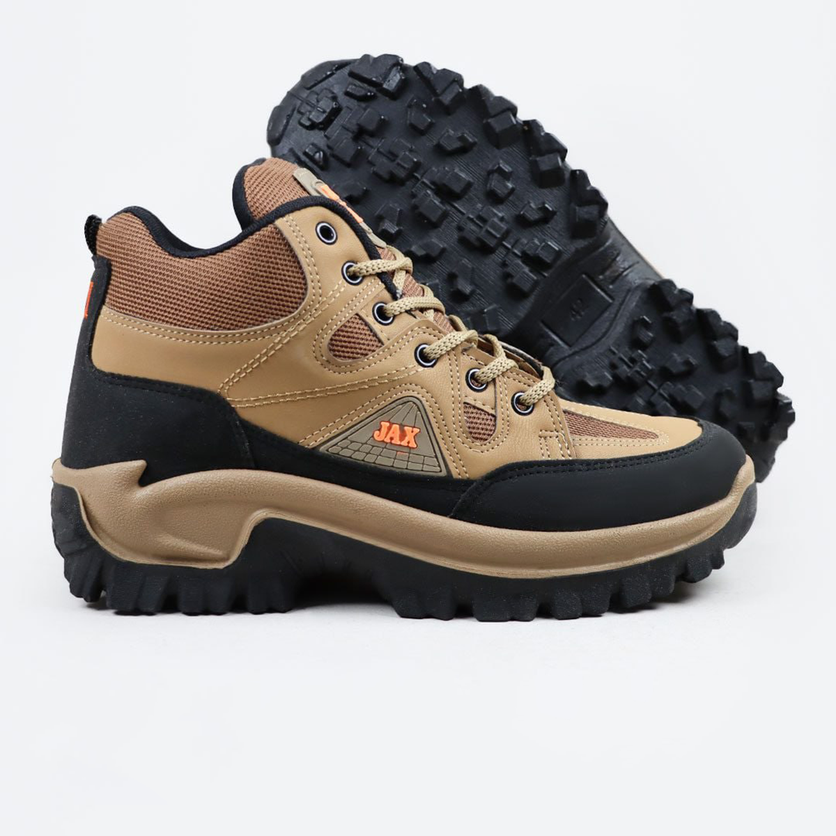 کفش ساقدار مردانه کرم مدل JAX