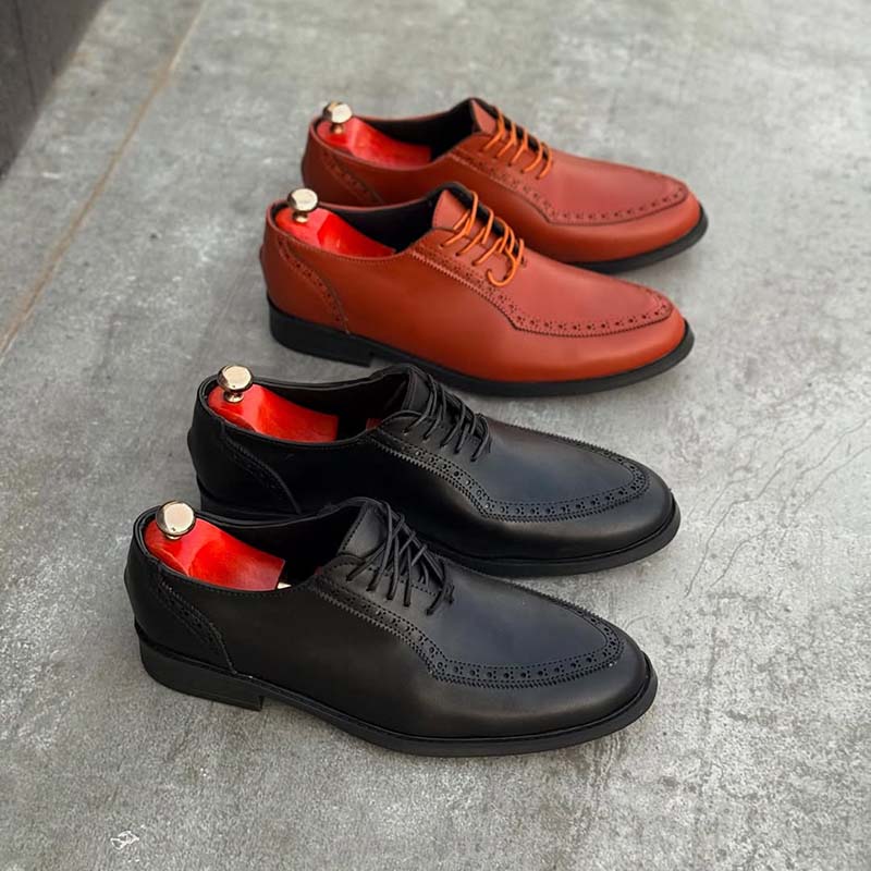 کفش رسمی مردانه عسلی مدل Edvin